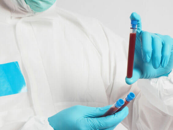 scientist in a CDMO manufacturing facility